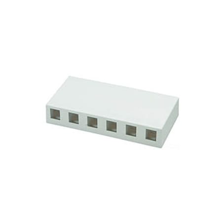 Allen Tel Electrical Surface Mount Box, 6-Port Versatap Shuttered, White AT33-6-15